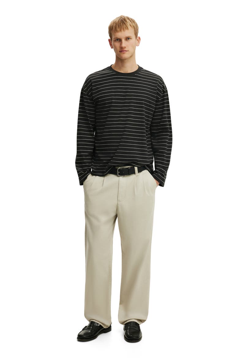 Men's Regular Fit Long Sleeve, Alternate, color, Washed Black  Vintage White