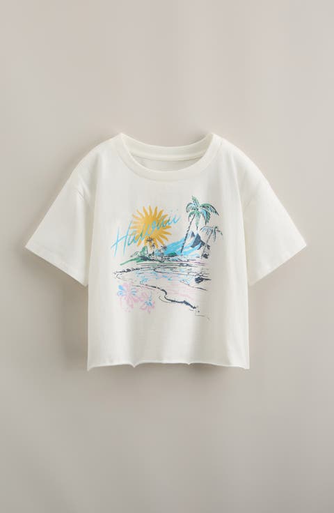 Kids' Crop Cotton Graphic T-Shirt (Big Kid)