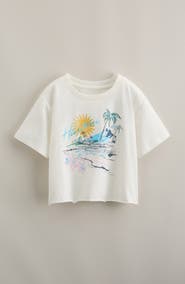 Treasure & Bond Kids' Crop Cotton Graphic T-Shirt