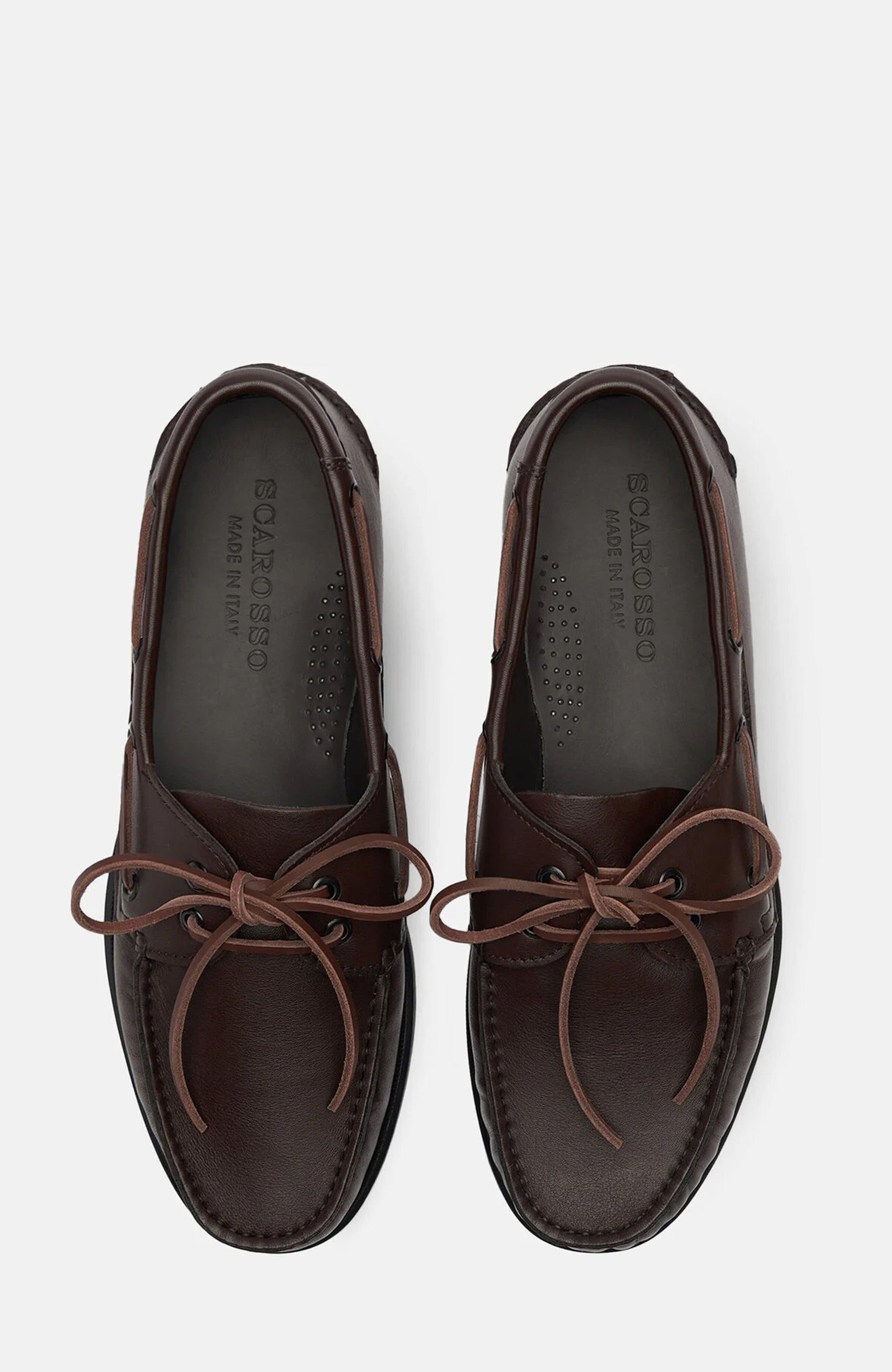 Morgan Boat Shoes, Alternate, color, Dark Brown - Calf