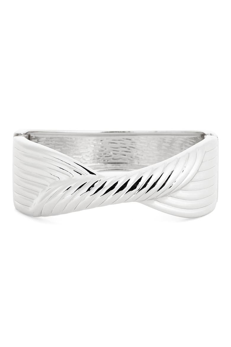 Textured Bold Hinge Bracelet, Main, color, SILVER