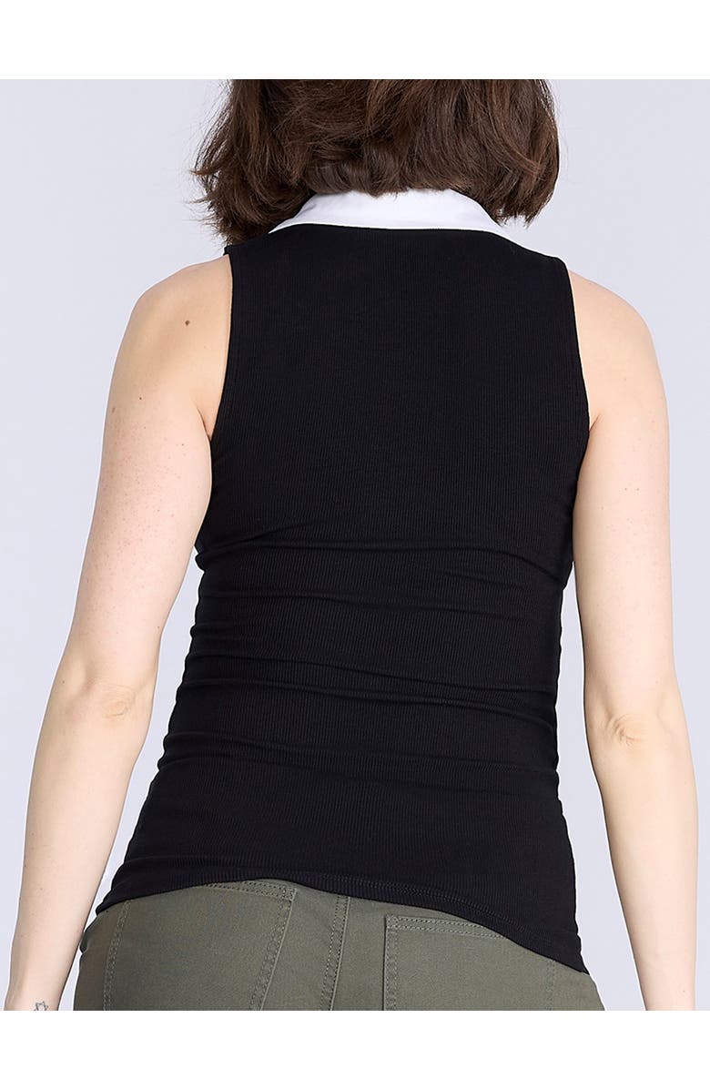 MOTHERHOOD MATERNITY V-Neck Sleeveless Polo Top, Alternate, color, 