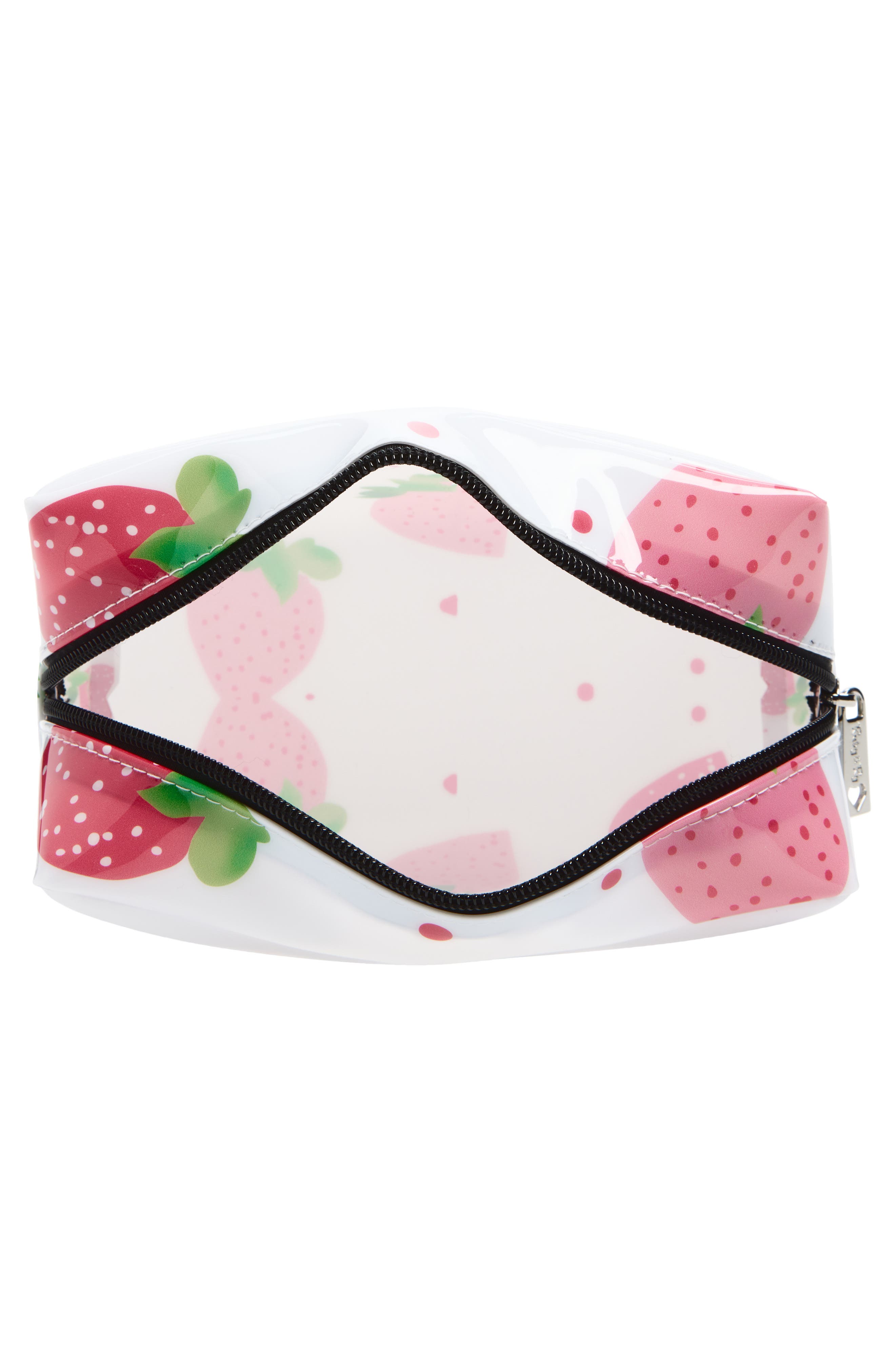 Ruby & Ry Kids' Strawberry Zip Pouch, Alternate, color, White