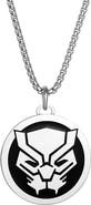 Marvel Black Panther Stainless Steel Pendant Necklace, 22" Ball Chain
