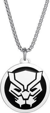 Marvel Black Panther Stainless Steel Pendant Necklace, 22" Ball Chain