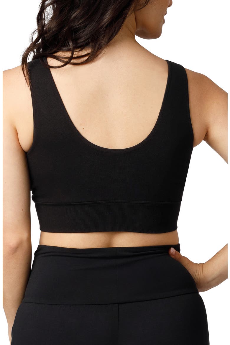 Sublime Maternity & Nursing Plunge Bra- Fits 30B-46B, Alternate, color, BLACK
