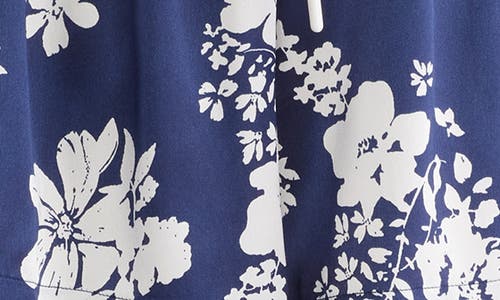 Elan Patterned Cover-up Shorts In Navy Capri Print