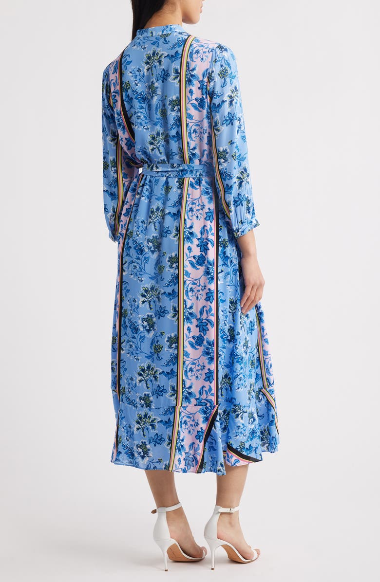 Elie Tahari The Mila Twilight Stripe Long Sleeve Maxi Dress, Alternate, color, 