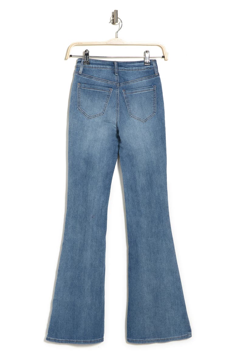 Mid Rise Flared Jeans, Alternate, color, BLUE LT WASH