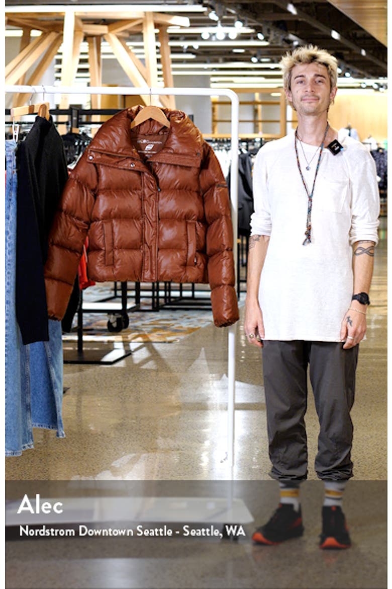 Water Resistant Crop Puffer Jacket video