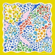 Jessie Zhao New York Yellow Garden Double Sided Silk Scarf