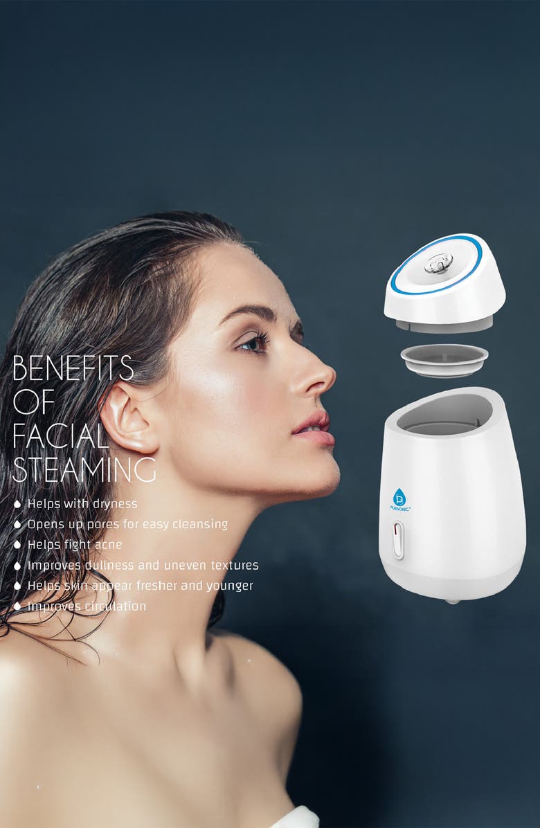 PURSONIC GlowPro Nano Facial Steamer, Alternate, color, White
