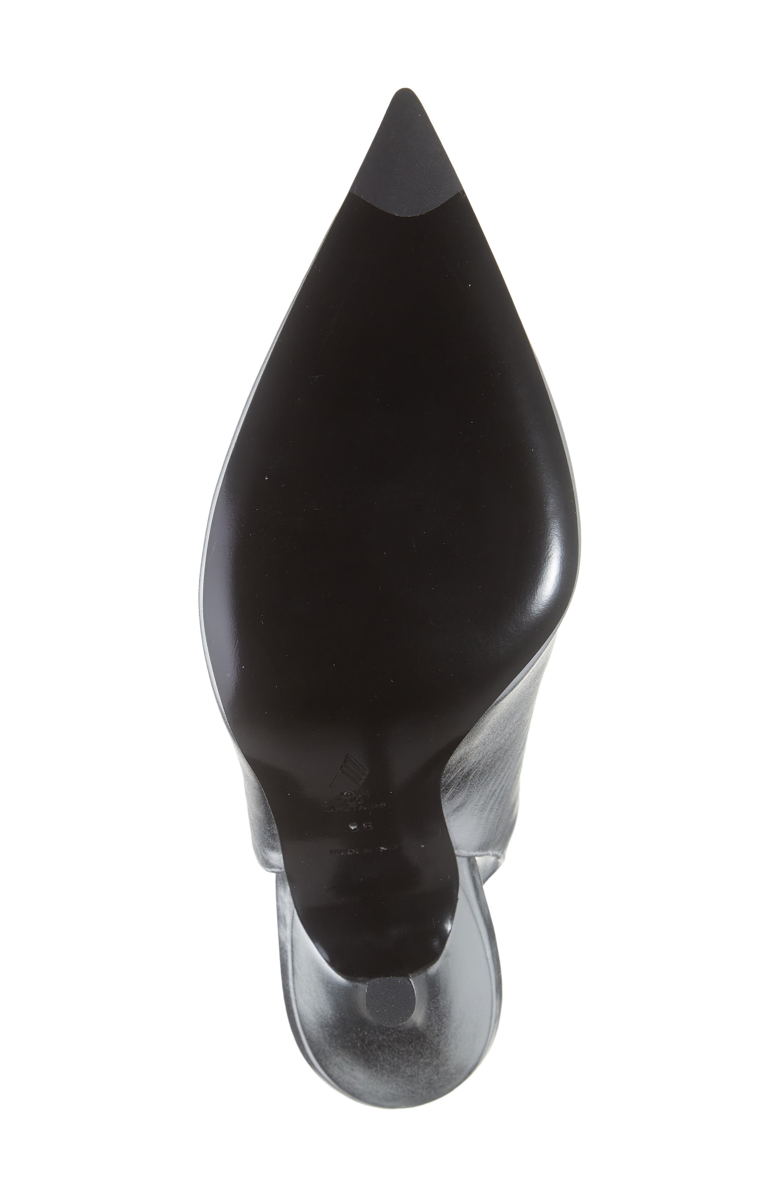 Ankle Tie Pointed Toe Slingback Pump, Alternate, color, SILVER