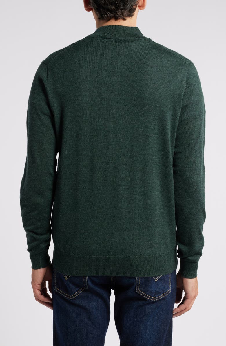 Peter Millar Autumn Crest Wool Blend Quarter Zip Sweater, Alternate, color, Lacinato