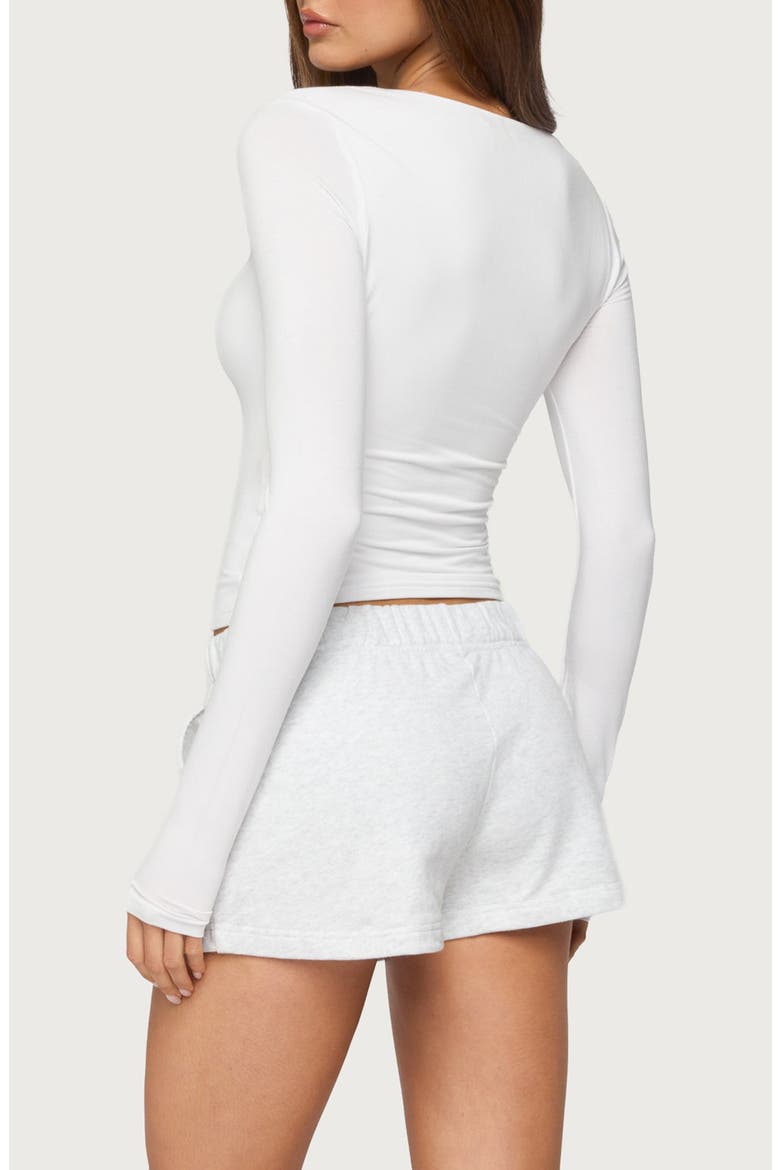 Jeana Scoop Neck Long Sleeve T-Shirt, Alternate, color, WHITE