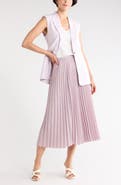 NORDSTROM RACK Chiffon Pleated Midi Skirt