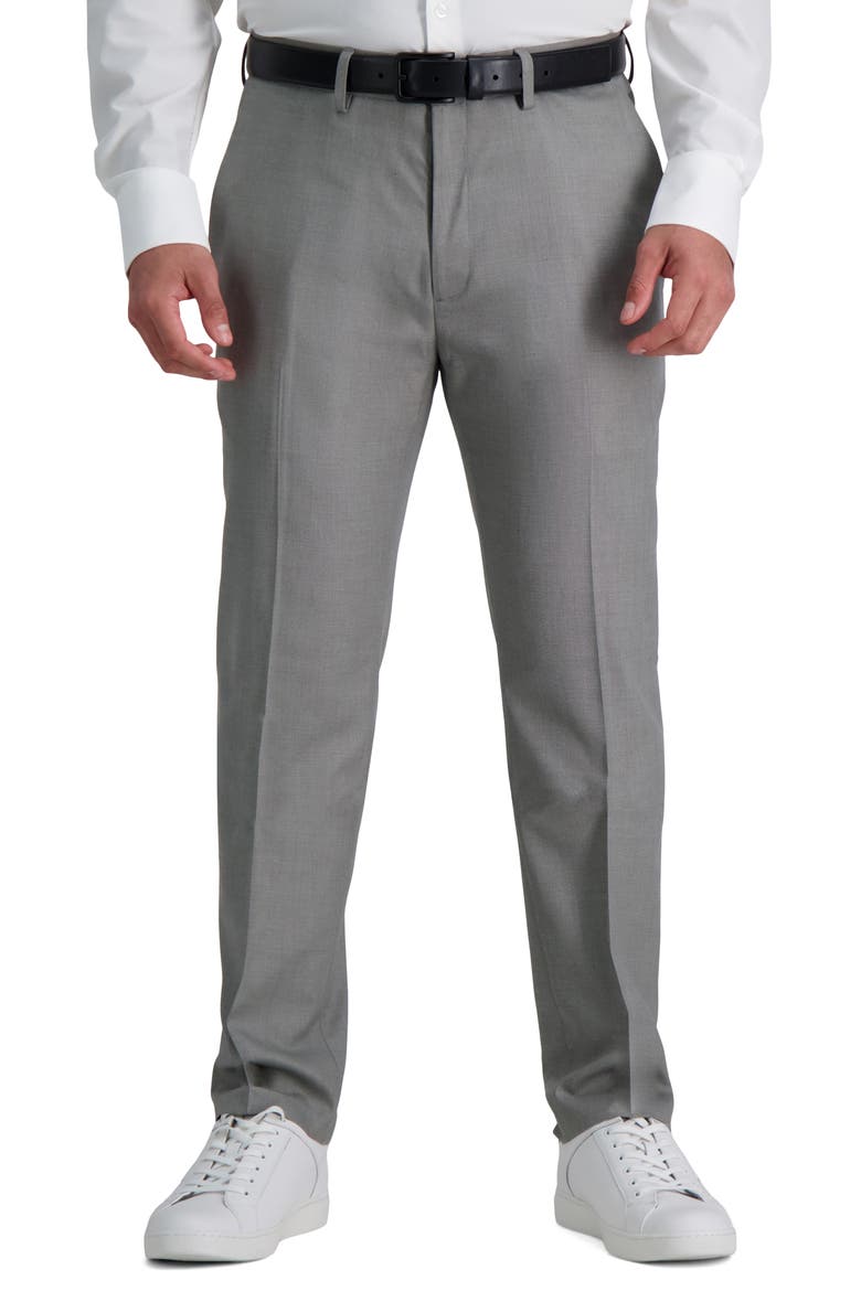 Sharkskin Slim Fit Stretch Dress Pant, Main, color, LIGHT GREY