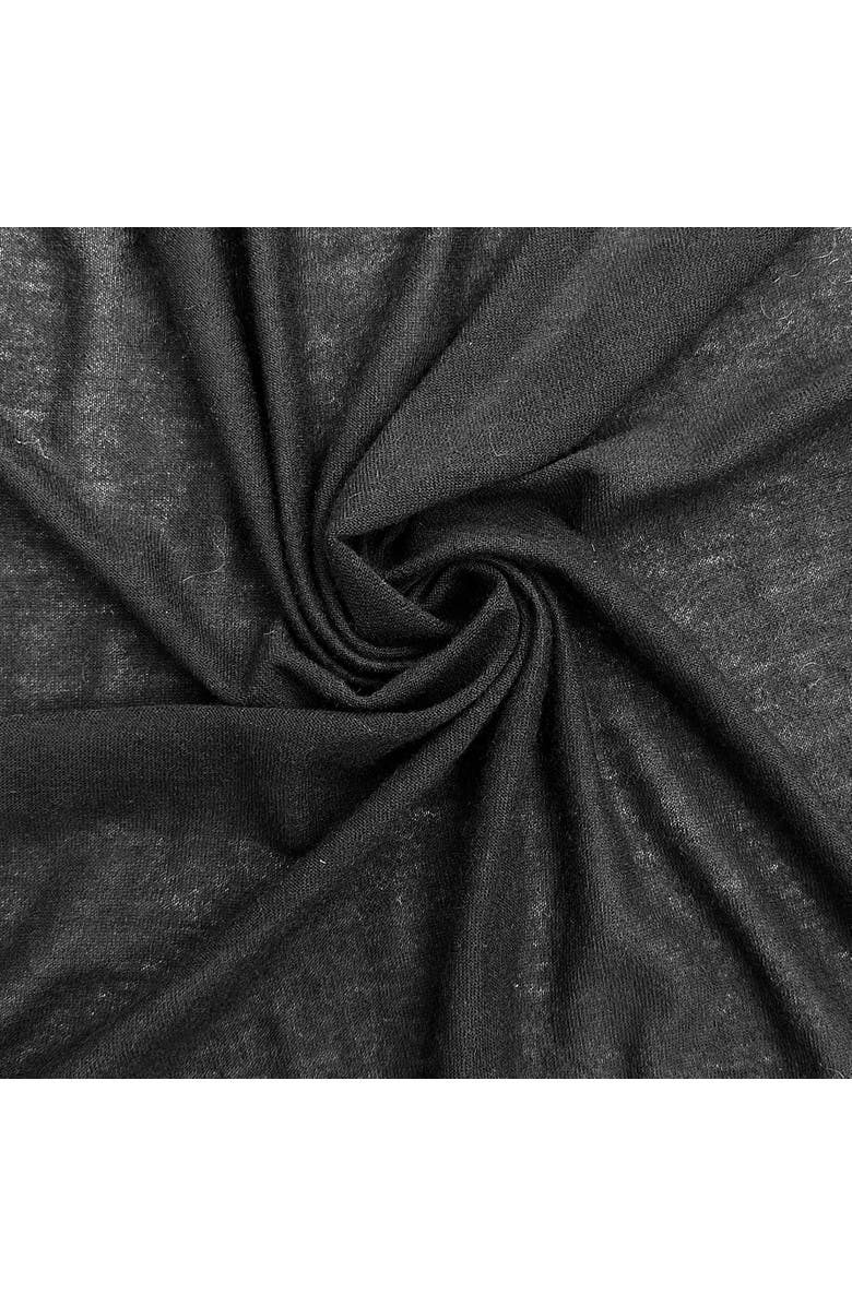 Kathryn McCarron Marguerite Paper Thin Cashmere Sweater, Alternate, color, Black