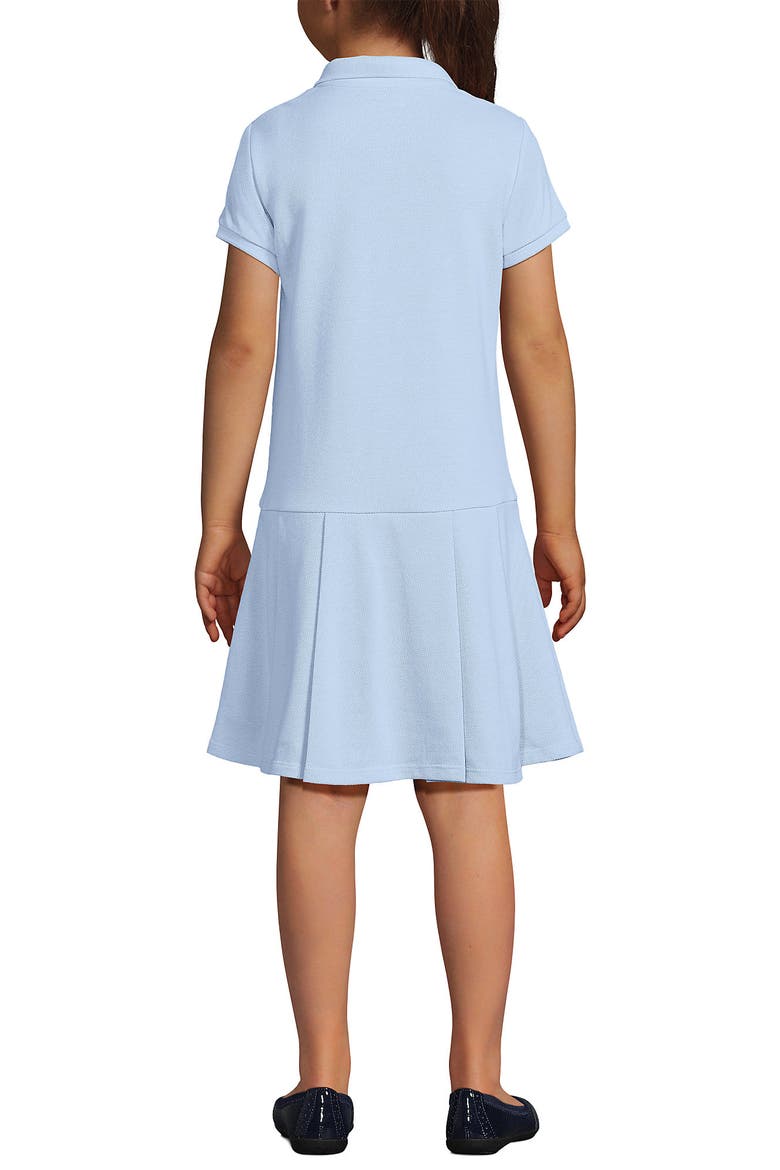 School Uniform Girls Short Sleeve Mesh Pleated Polo Dress, Alternate, color, Blue