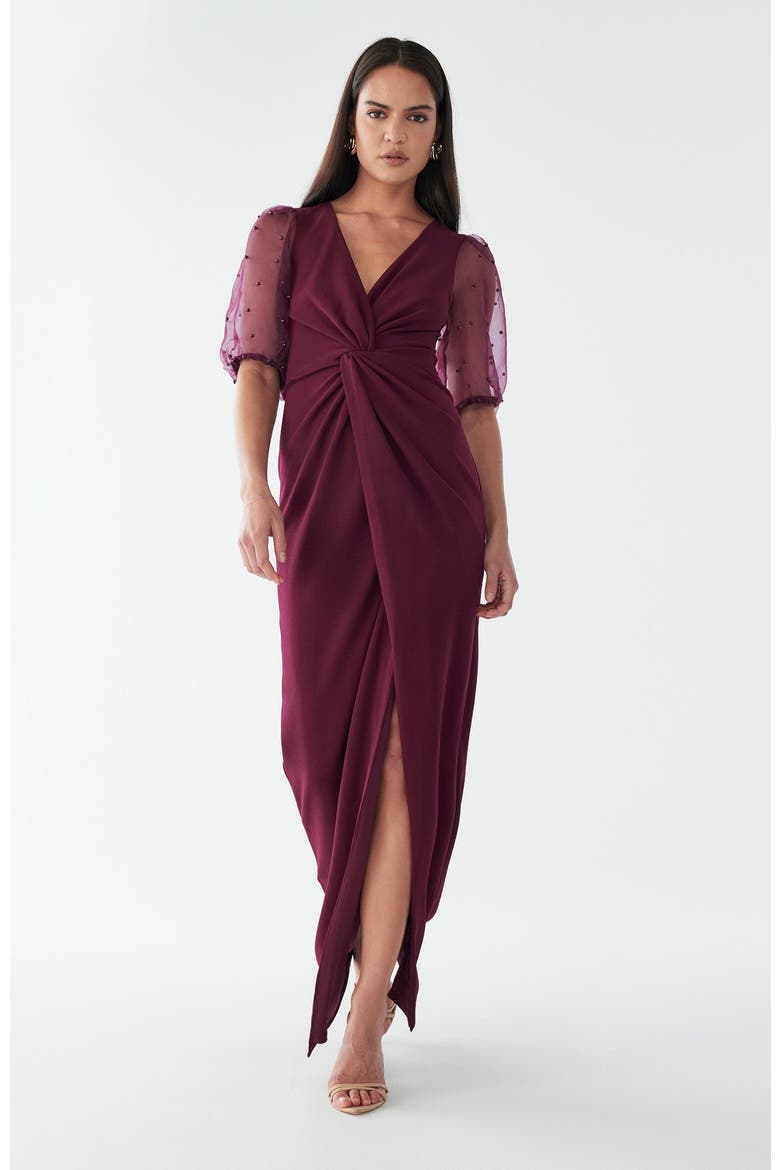 Chiara  Dress, Alternate, color, Burgundy