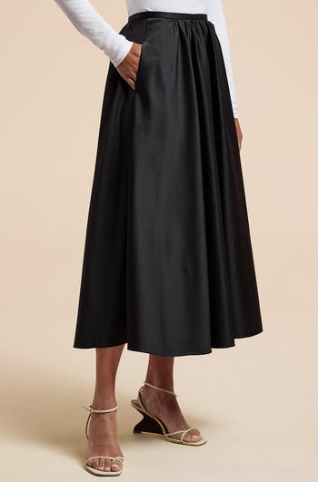 Back Sateen Baker Skirt
