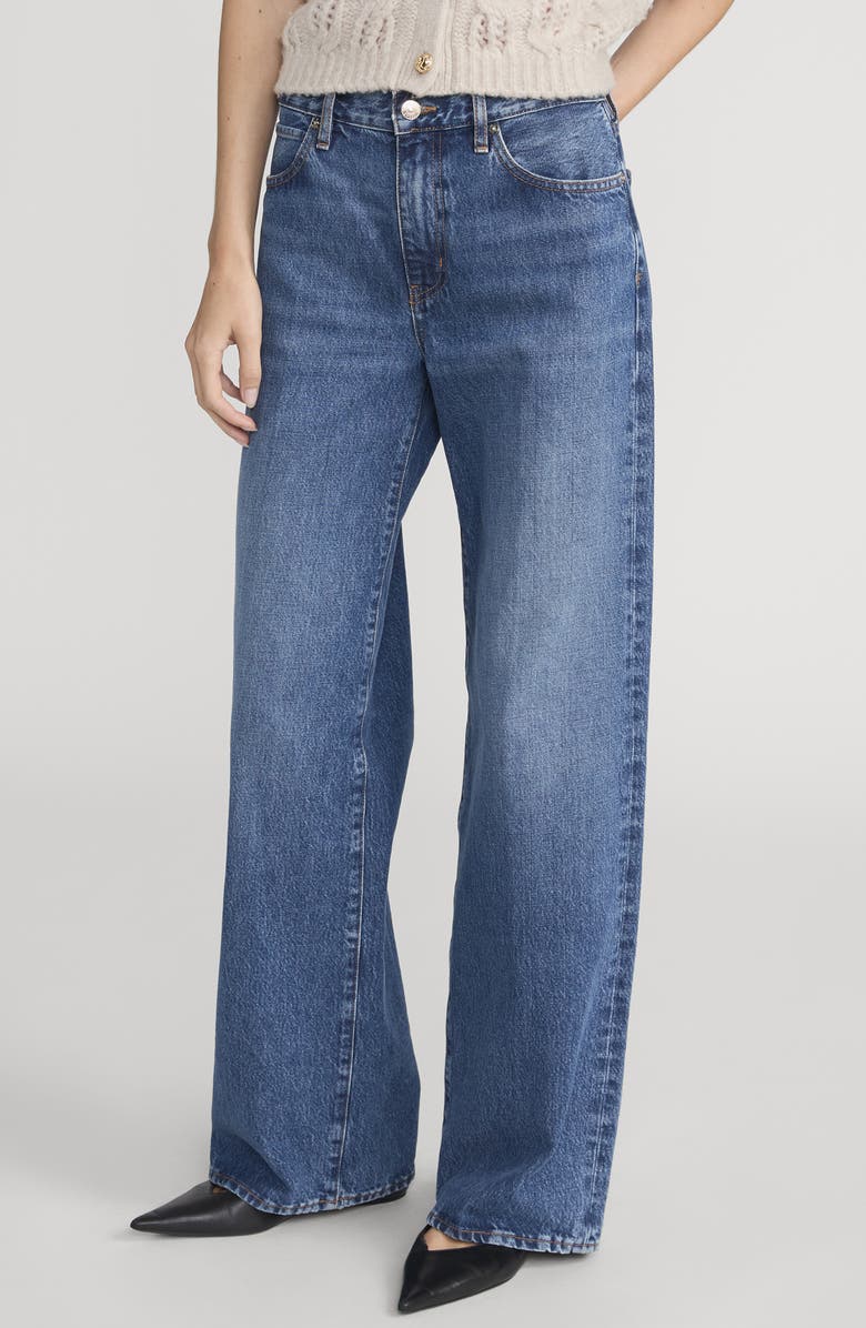 FRAME The Stroll High Waist Wide Leg Jeans, Alternate, color, Partridge