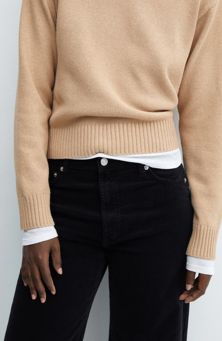 MANGO Wide Leg Corduroy Pants, Alternate, color,