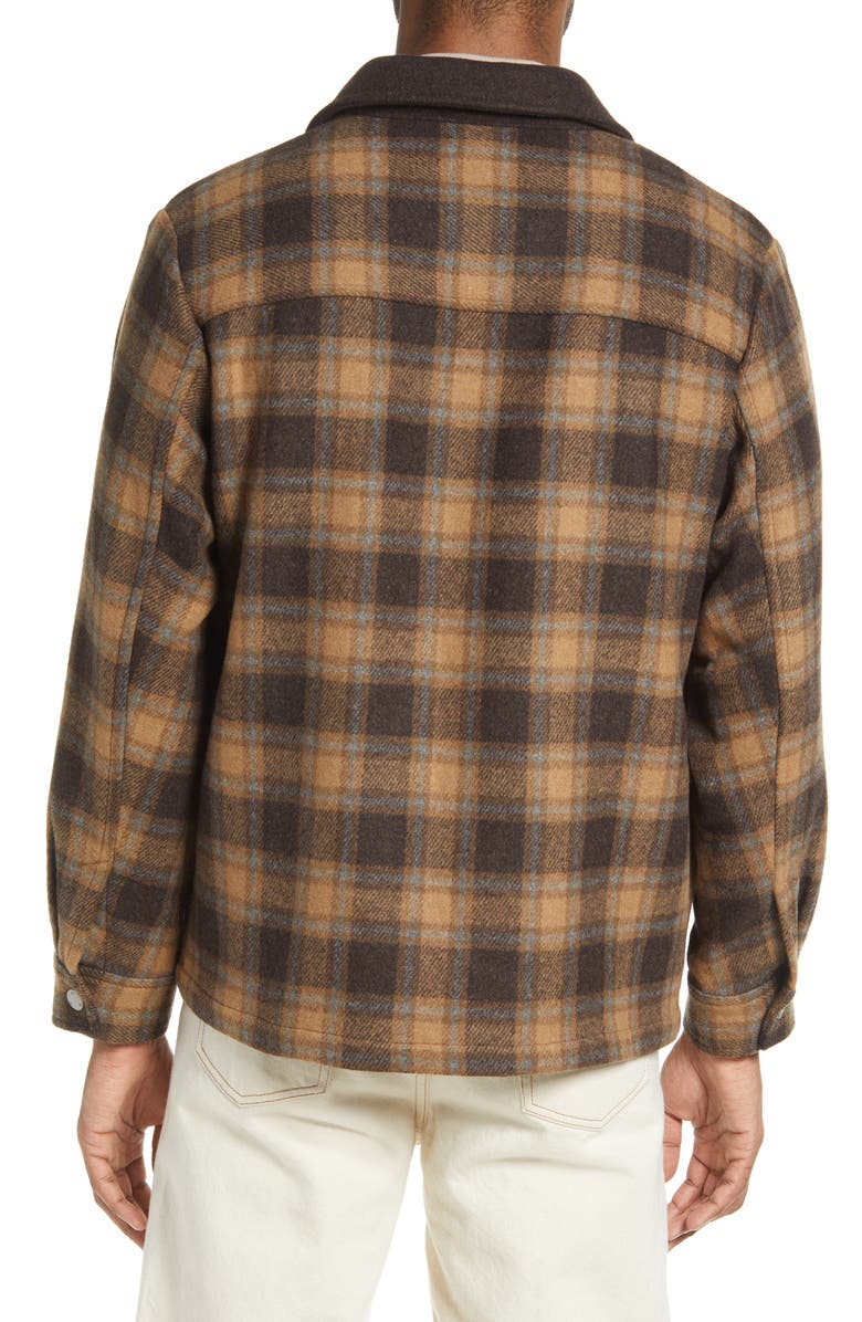 A.P.C. New Emile Plaid Wool Blend Shirt Jacket, Alternate, color, 