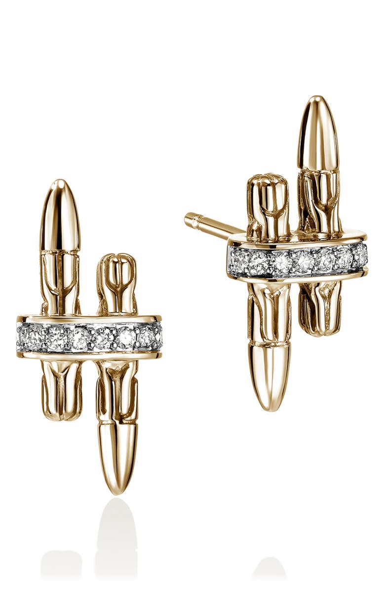 John Hardy Spear Stud Earrings, Main, color, Gold