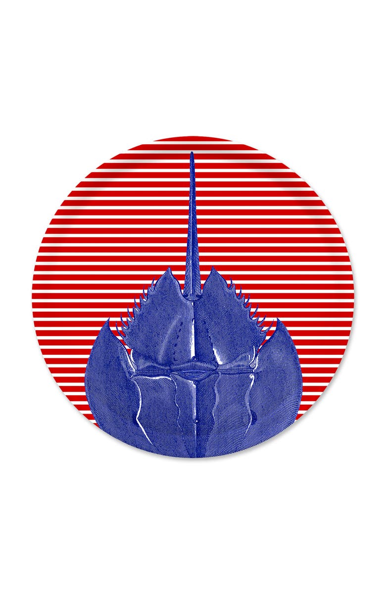 Caskata Birchwood Trays-Wood 
Melamine, Main, color, Horseshoe Crab Tray