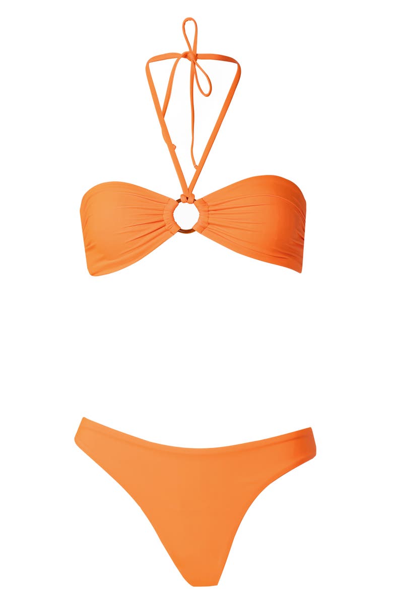 Maaji Orange Iconic Reversible Bikini Bottoms, Alternate, color, Orange