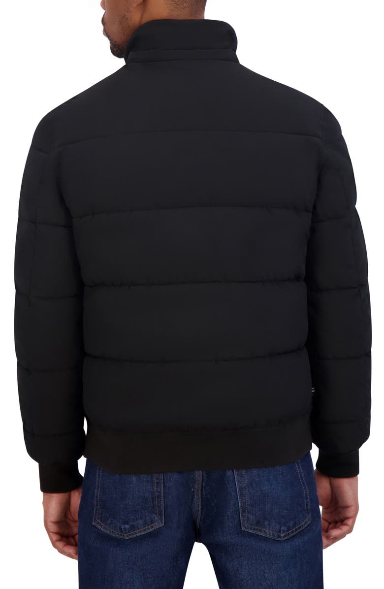 Nautica Faux Fur Trim Water Resistant Bomber Jacket, Alternate, color, 