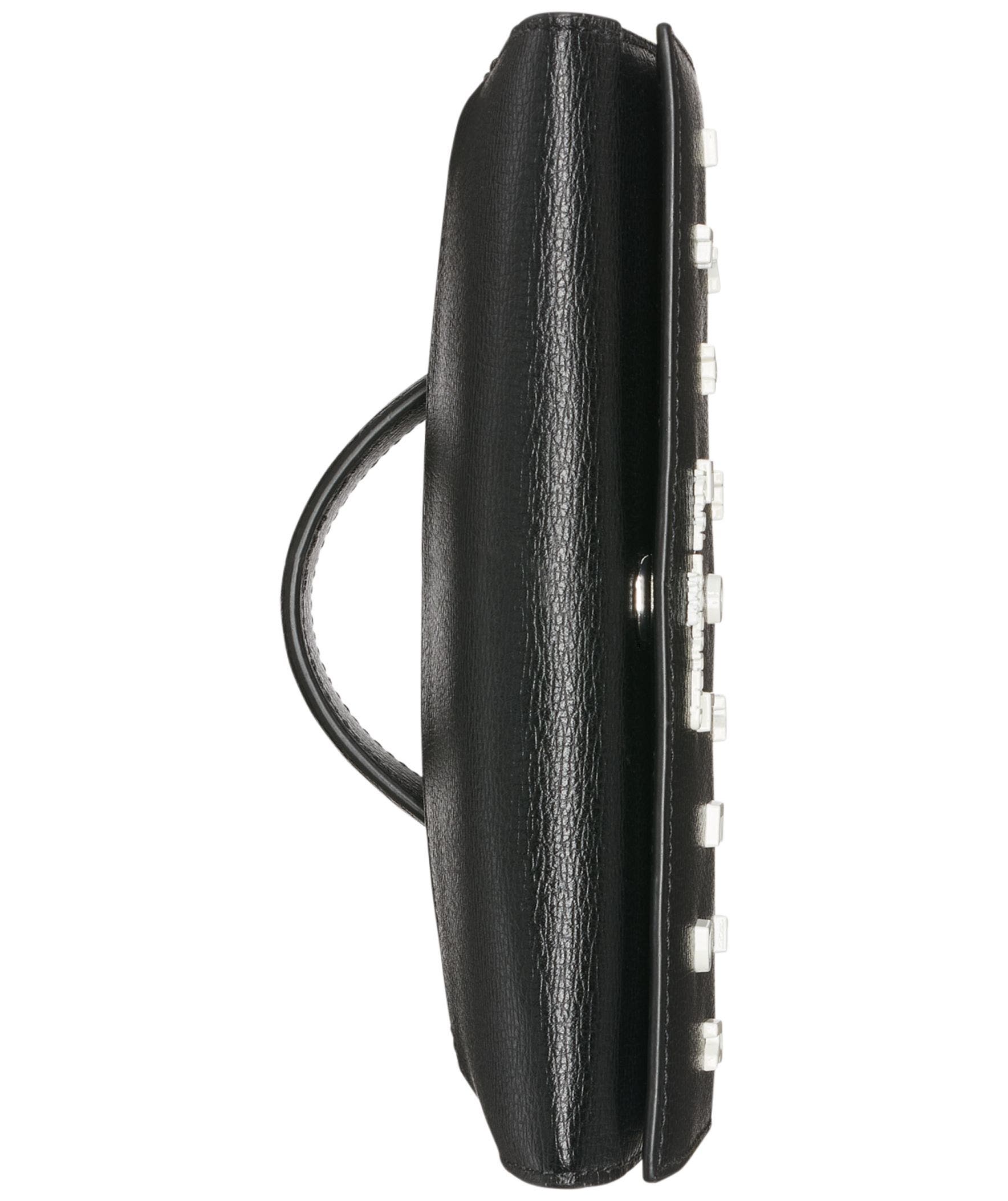 KARL LAGERFELD PARIS Jaqueline Wallet on Chain, Alternate, color, Black/White