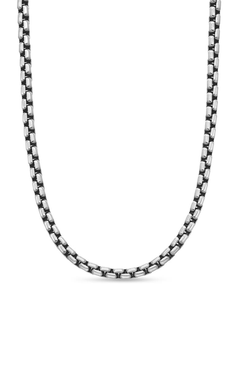 David Yurman Men's Box Chain Necklace in Sterling Silver, 4.8mm, Main, color, Silver