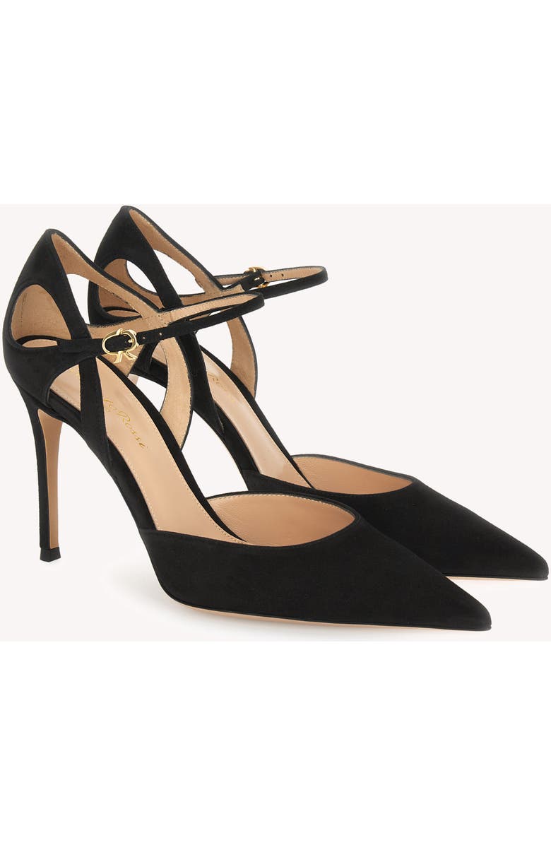 Gianvito Rossi Charlotte Pump, Alternate, color, Black Suede