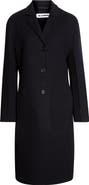 Jil Sander Slim Fit Double Face Cashmere & Virgin Wool Coat