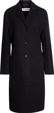 Jil Sander Slim Fit Double Face Cashmere & Virgin Wool Coat
