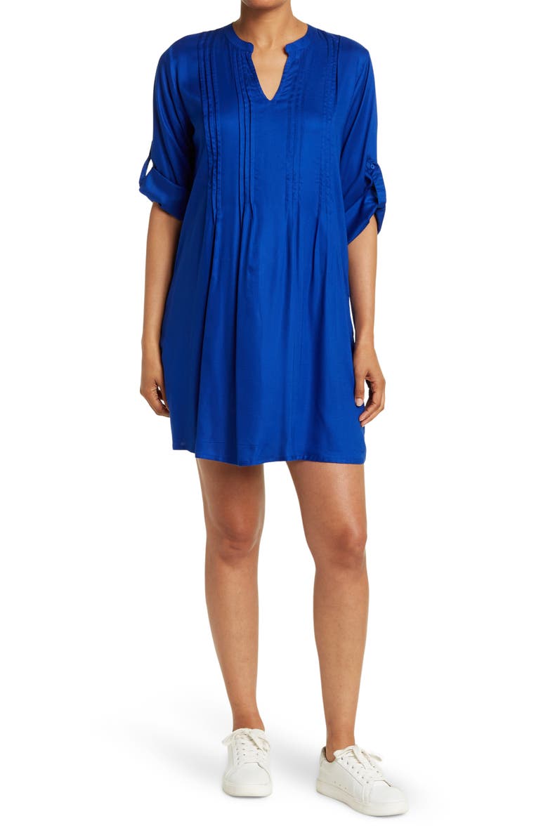 Collective Concepts 3/4 Sleeve Shirt Shift Dress, Main, color, 