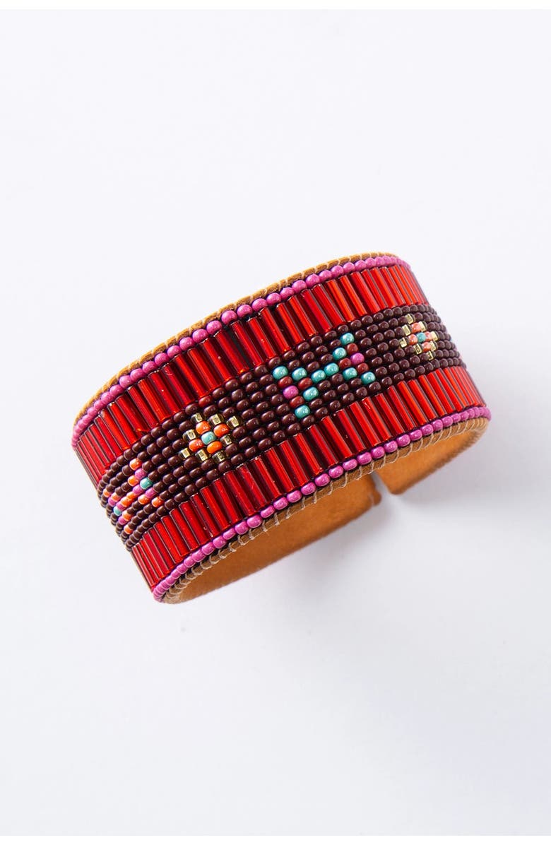 Noonday Collection Cereza Cuff, Main, color, Red