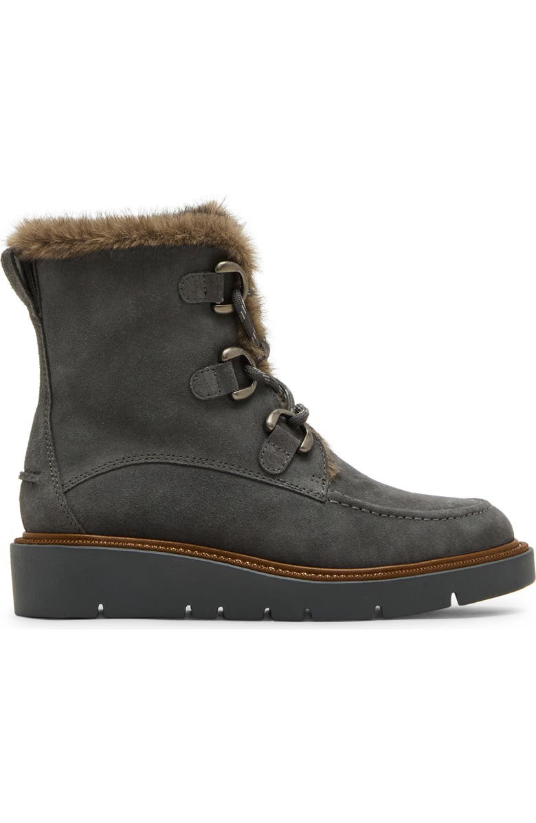 Blondo Monday Waterproof Lace-Up Boot, Alternate, color, Grey Suede