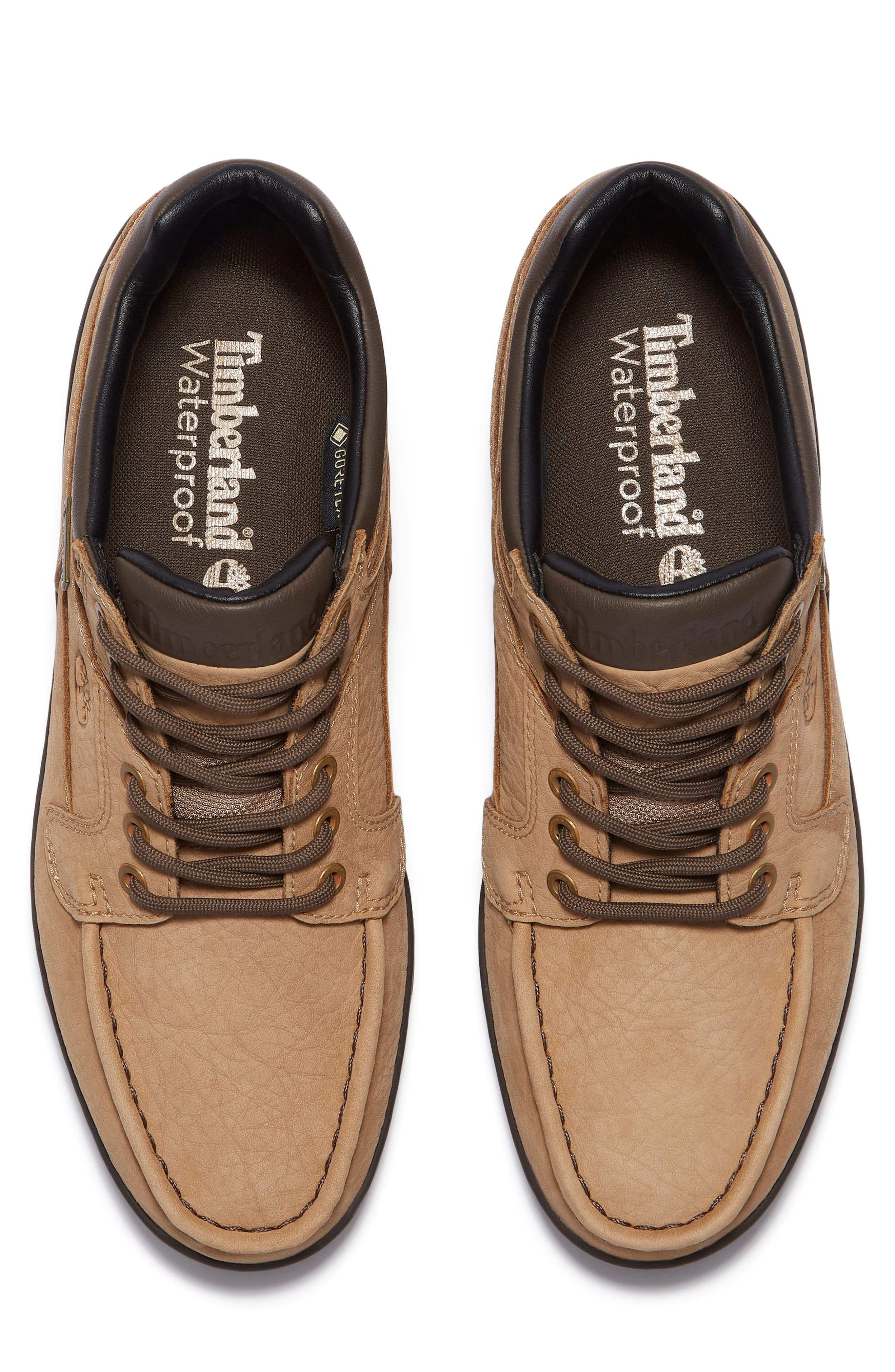 Timberland Mid Lace-Up Moc Toe GORE-TEX<sup>®</sup> Shoe, Alternate, color, Medium Beige Nubuck/ Dark Brow