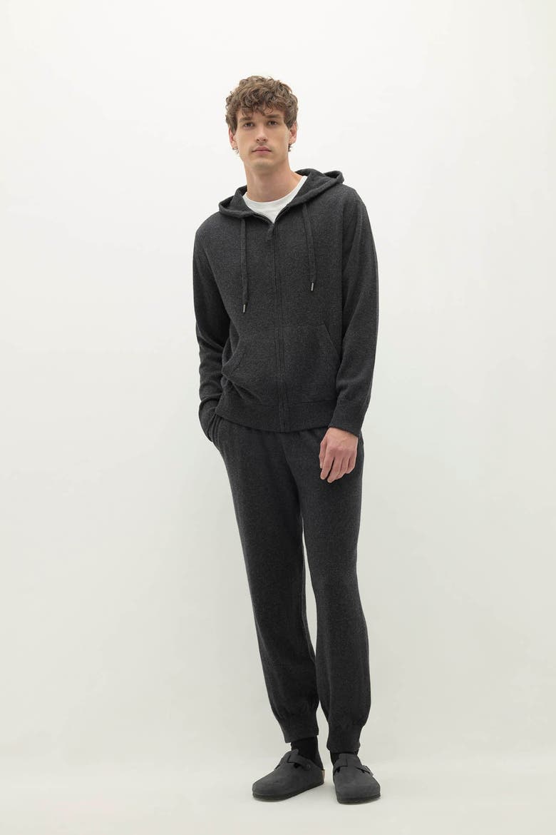 Kayden Zip-Up Hoodie, Main, color, Charcoal