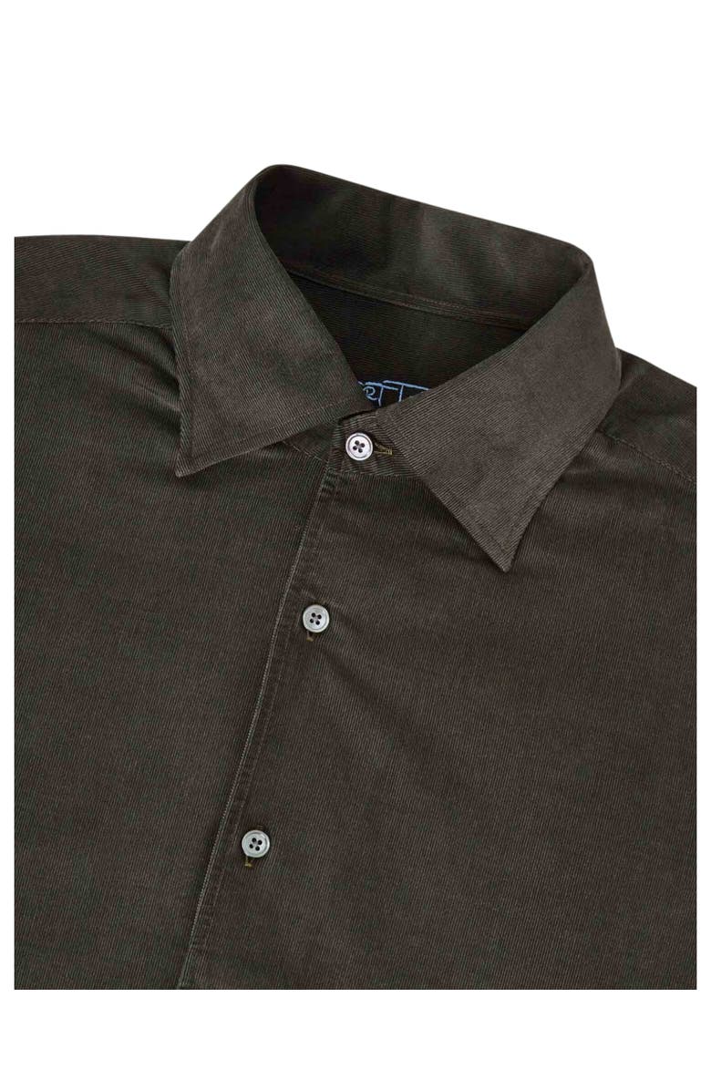 Robert Talbott Morgan Pinwale Corduroy Shirt, Alternate, color, Olive