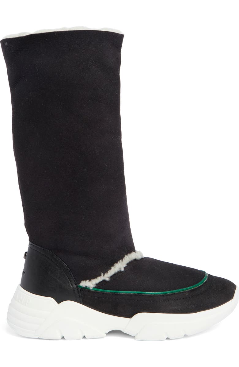 Longchamp Fleece Lined Tall Boot, Alternate, color, Black