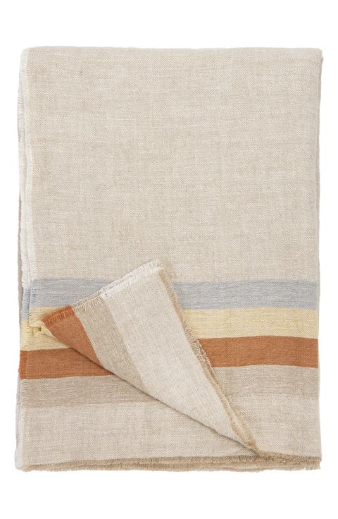 Burke Oversize Linen Throw Blanket