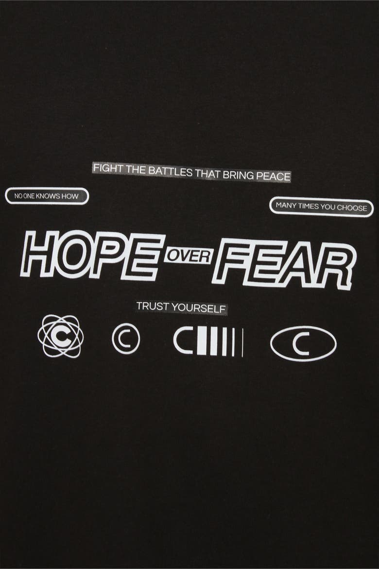 Hope Over Fear Tee, Alternate, color, black