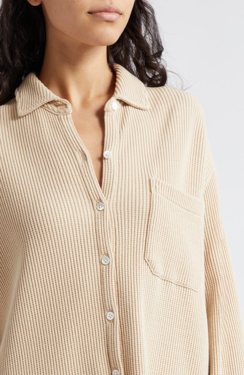 ATM Anthony Thomas Melillo Waffle Knit Button-Up Shirt, Alternate, color,