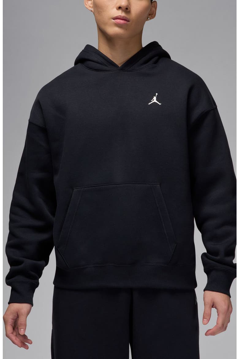 Brooklyn Oversize French Terry Hoodie, Main, color, BLACK/ SAIL