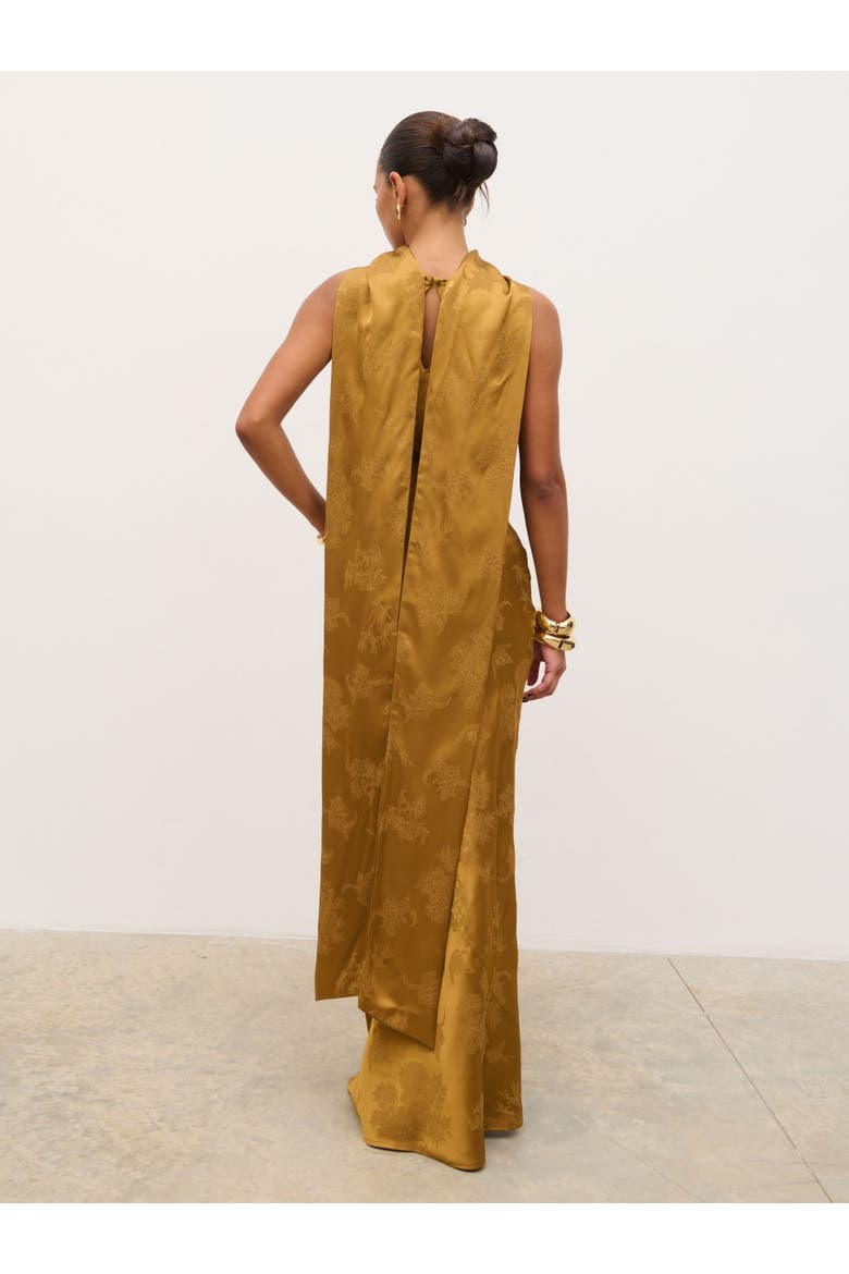 Lethe Scarf Maxi Dress, Alternate, color, Dark Honey
