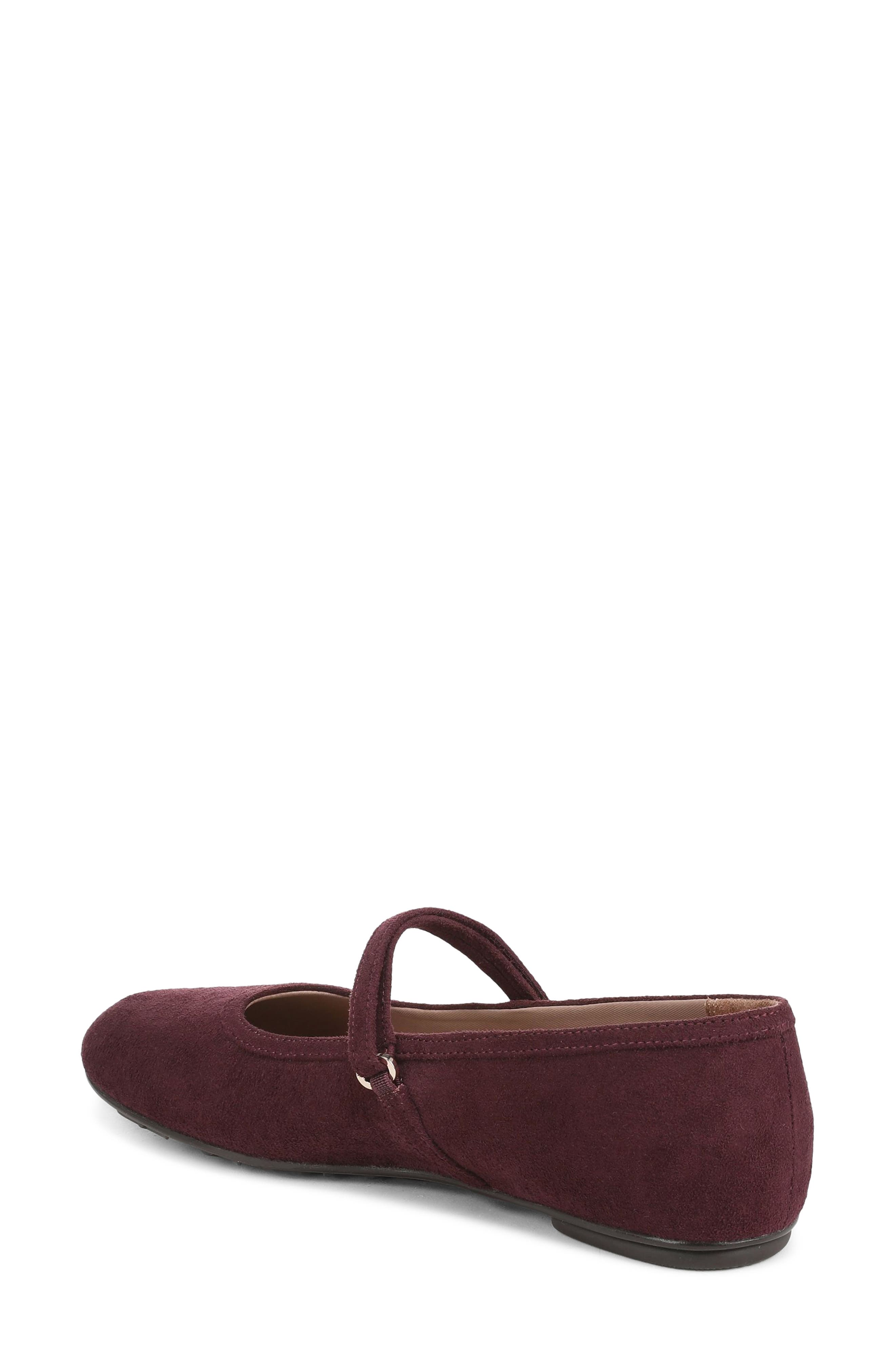 Ashanti Mary Jane Flat, Alternate, color, MERLOT RED FAUX SUEDE